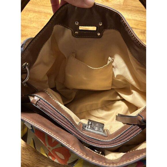 RELIC Fossil Floral Canvas Purse Leather Accents Boho Cottagecore Summer Handbag - Picture 11 of 14